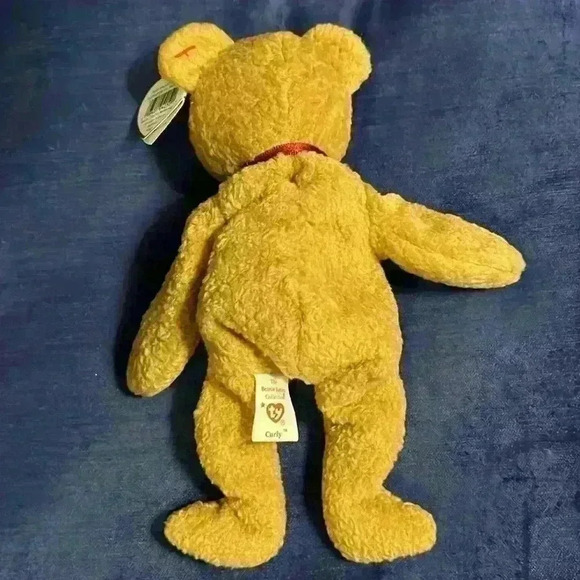 Curly the bear Ty Beanie Baby, with errors - Picture 2 of 8